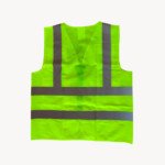 120GSM, MULTIPOCKET/ZIPPERED GREEN SPARTAN GUARD SAFETY VEST