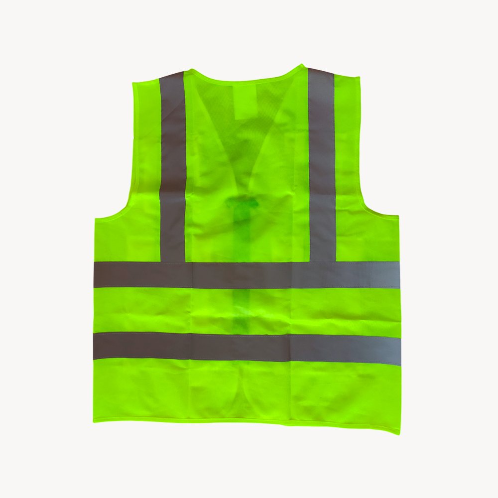 120GSM, MULTIPOCKET/ZIPPERED GREEN SPARTAN GUARD SAFETY VEST - Image 2