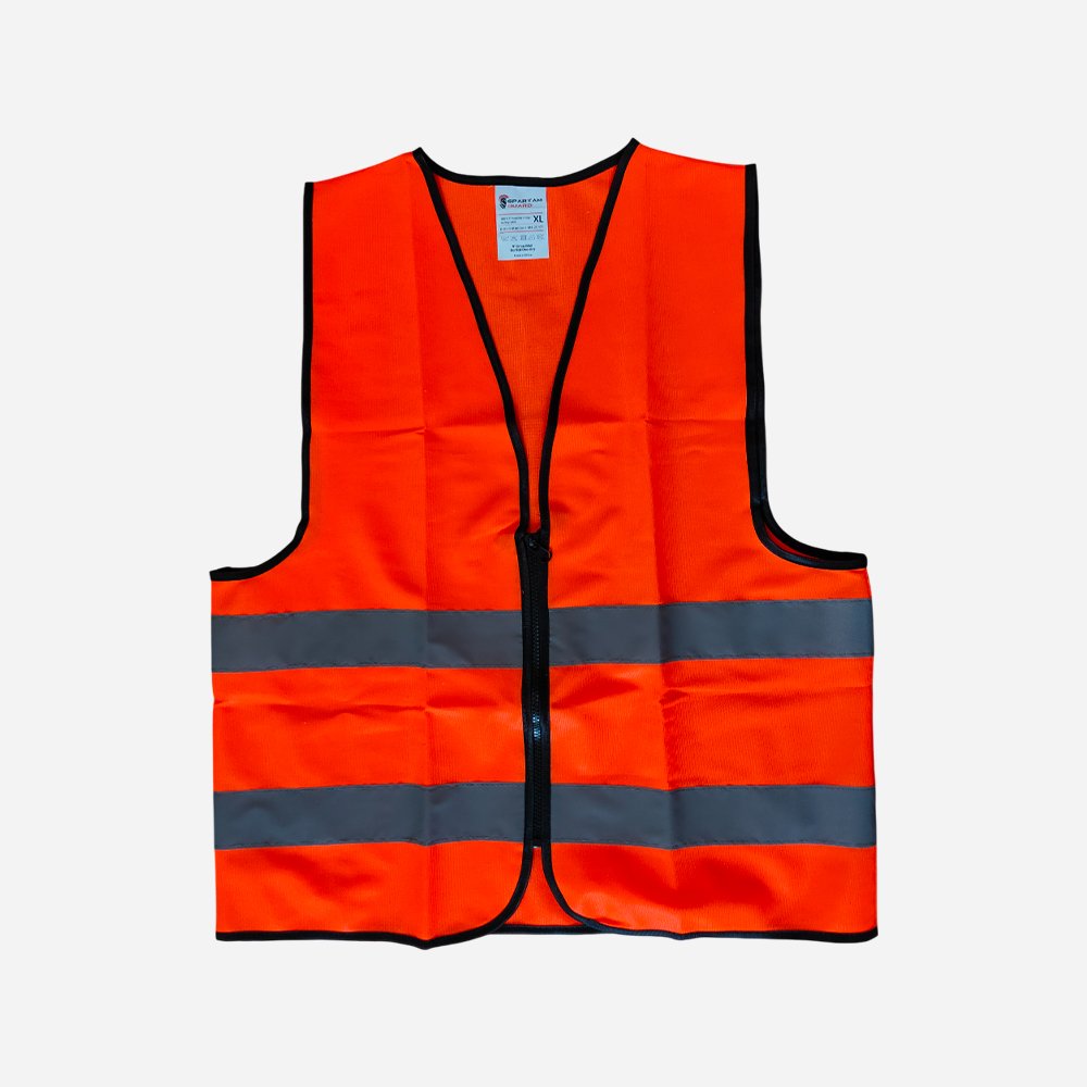 120GSM, POLYSTER ORANGE SPARTAN GUARD SAFETY VEST
