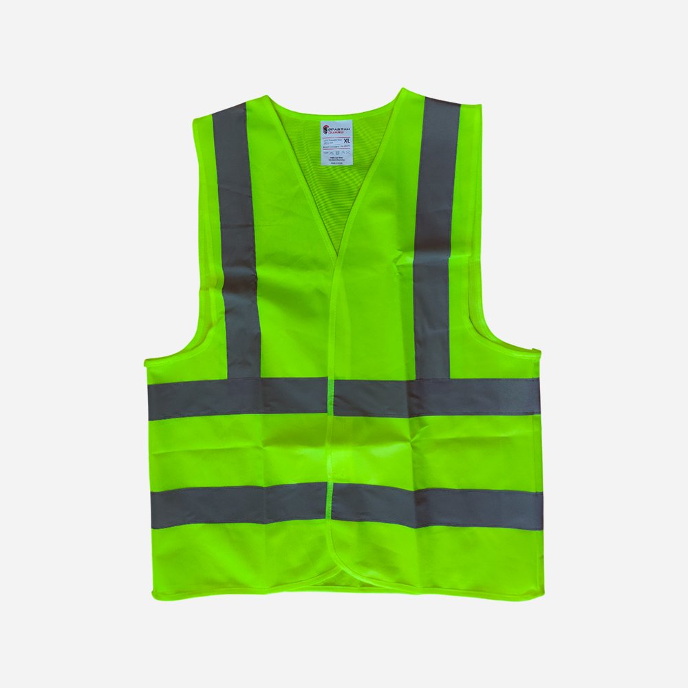 SG-1292 120 GSM SAFETY VEST WITH VELCRO GREEN SPARTAN GUARD
